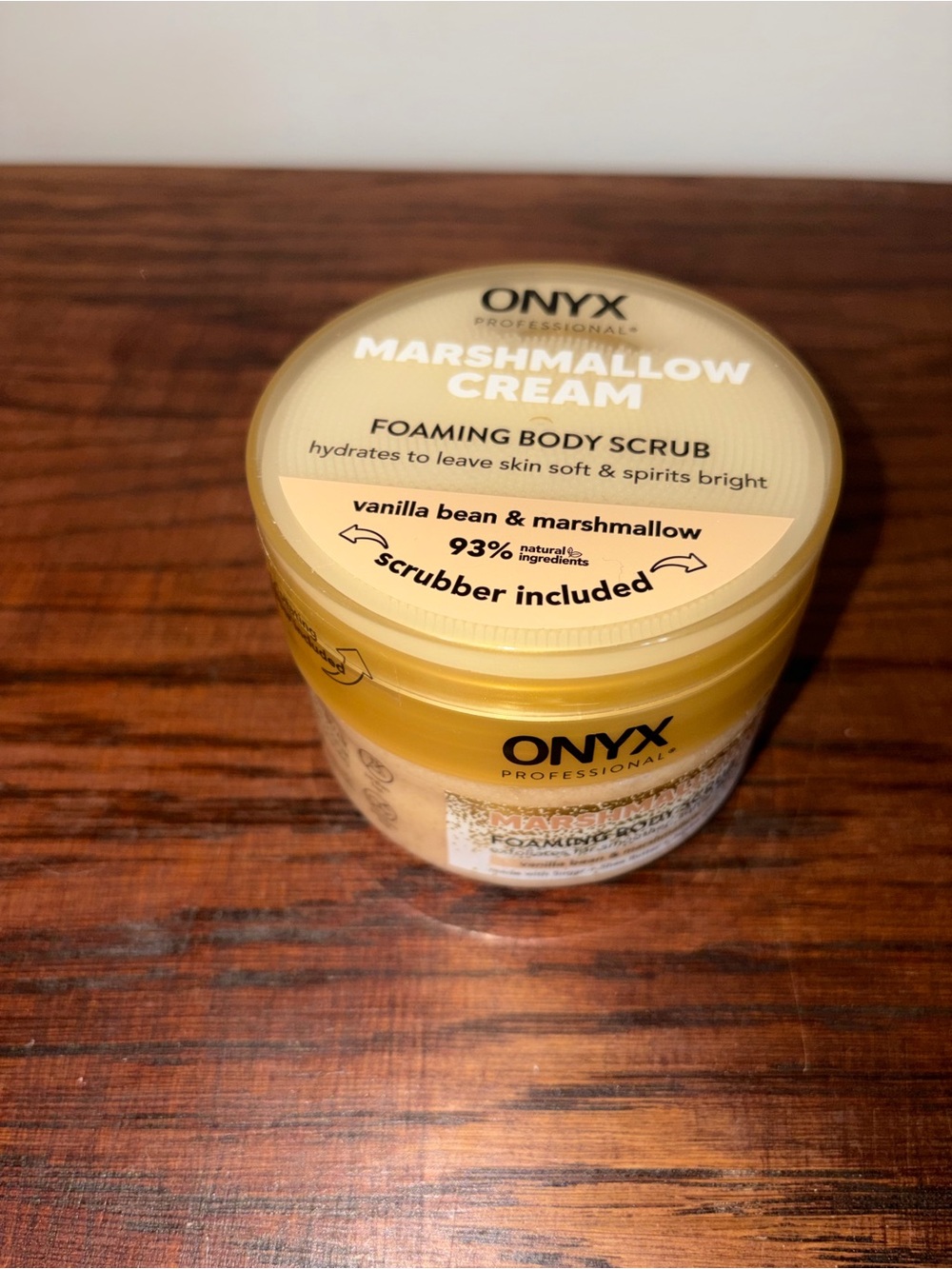ONYX Professional Foaming Body Scrub & Scrubber Vanilla Bean Marshmallow 12 oz